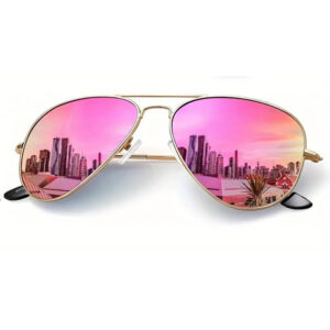 Gold frame pink mercury