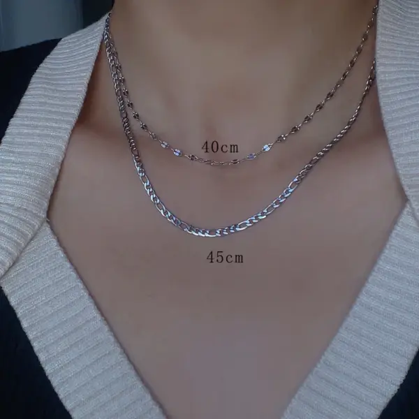 Wholesale Simple Style Geometric Titanium Steel Plating 18k Gold Plated Necklace