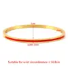 PVD Coated Real Gold Plated 18K Gold Solid Color Stainless Steel Streetwear Waterproof Non Tarnish Titanium Steel Bangle