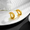 Wholesale Elegant Solid Color Titanium Steel Plating Ear Studs 1 Pair