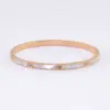 Wholesale Elegant Geometric Titanium Steel Plating Shell Bangle