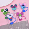 Wholesale Random 10pcs 10M cute head dust plug straw hat cup straw accessories OLY Exclusive