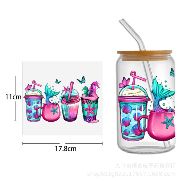 Wholesale Milk tea ice cream beverage series 16oz Cup UV DTF Wraps