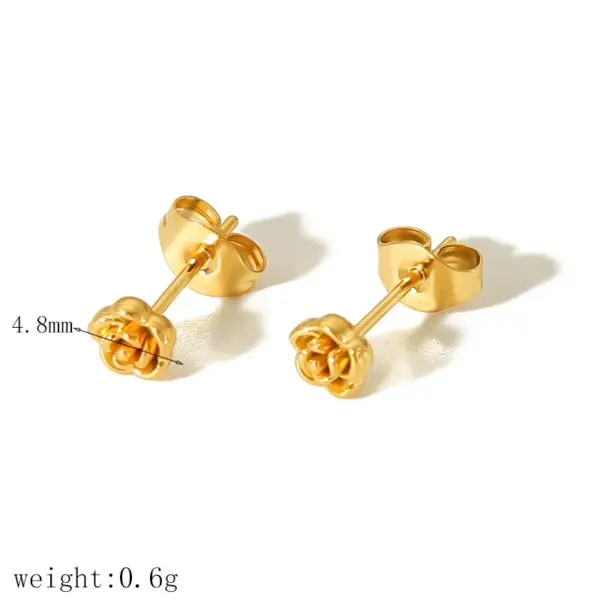 Wholesale PVD Coated Real Gold Plated 18K Gold Heart Shape Bow Knot 304 Stainless Steel IG Style Sweet Waterproof Non Tarnish Ear Studs