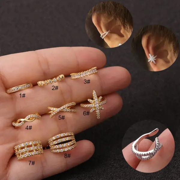Wholesale Exaggerated U Shape Copper Earrings