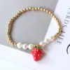 Wholesale Copper Ball Chain Beaded Pearl Cherry Strawberry Chili Bracelets
