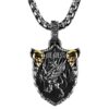 oly-09e6491507ac96ab4ea5b52f20722851 Wholesale European and American cross-border jewelry retro domineering Crown tag necklace men's punk trend fashion Pattern Modeling necklace