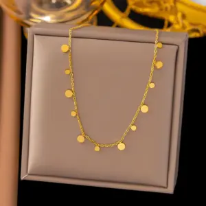 【H401】Round Necklace / Gold