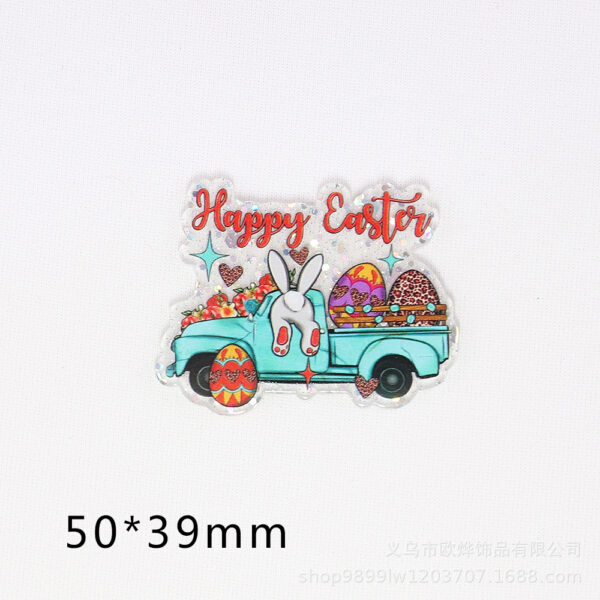 Wholesale Loose powder Easter cartoon bunny acrylic