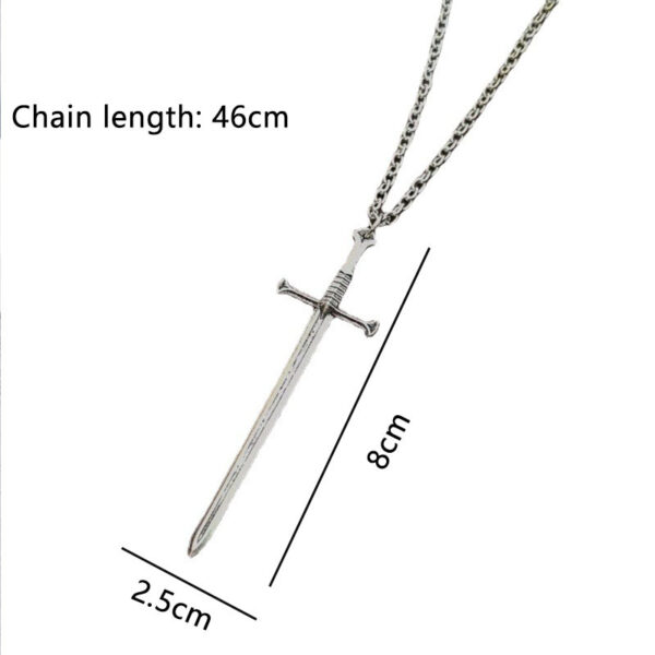 oly-09f57ca255e8e7f4269a06157984a61e Wholesale Europe and the United States cross-border new popular Gothic sword pendant bronze necklace ornaments retro punk style necklace gift
