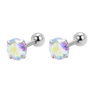 4mm round AB Zirconium (a Pair)