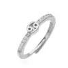 Wholesale Copper 18K Gold Plated IG Style Hip-Hop Simple Style Plating Inlay Constellation Zircon Adjustable Ring