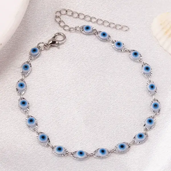 Wholesale Jewelry Fashion Devil'S Eye Arylic Copper Bracelets