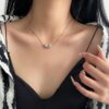 Wholesale European and American Simple U-shaped Pendant Necklace Women's Niche Light Luxury Ins Hip-hop Titanium Steel Accessories Color-free Distinctive Clavicle Chain