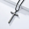 oly-0a0516ed7579ffe770a9ef1ae018e4c6 Wholesale Cross-border Amazon Titanium Steel Simple Cross Necklace Neutral Style Gender-free Pendant for Men and Women Woolen Chain Pendant