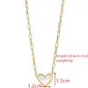 Wholesale 304 Stainless Steel Heart Shape Vacuum Plating Real Gold Plating Titanium Steel Real Gold Plated Simple Style Waterproof Non Tarnish Gold Necklace