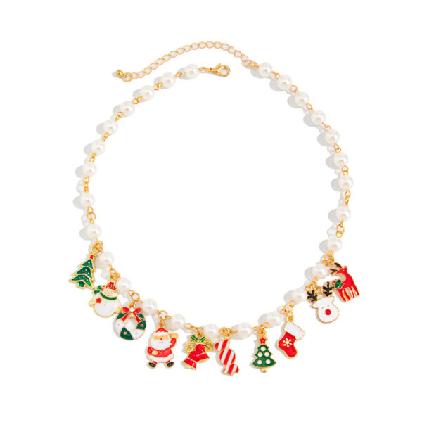 Wholesale Santa Claus pendant holiday necklace