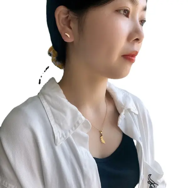 Fashion Star Tree Heart Shape Titanium Steel Hollow Out Women's Earrings Necklace 1 Set