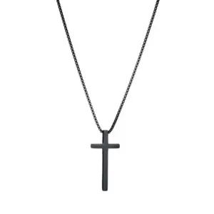 PVD Coated Gold Plated Cross 201 Stainless Steel Fashion Pendant Necklace