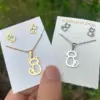 Wholesale PVD Coated 18K Gold Real Gold Plated Cat 201 Stainless Steel Fashion Waterproof Non Tarnish Jewelry Set