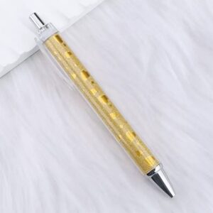 Bullet-shaped 0.7mm black / 18-Glittery Gold Heart