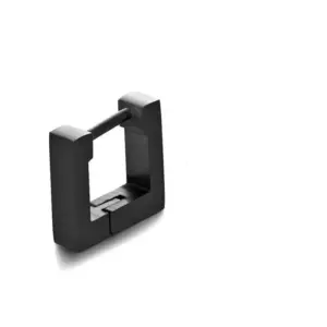 Square Ear Clip Black One MS-118