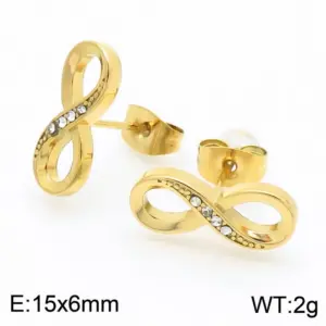 Gold Earrings Ke115149-KFC