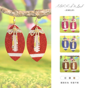 Wholesale iridescent sequined bow earrings