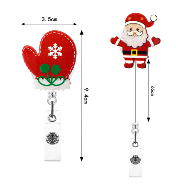 oly-0a26d04e7e19afd8564c9d4f7986f78b Wholesale Christmas Acrylic Glitter Glitter Snowman Christmas Tree Socks Gloves Telescopic Clip Rotating Easy-Pull Buckle to Get a Id