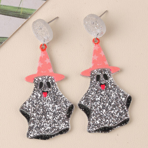 oly-0a27003f3242b199abd438f732406807 Wholesale Cross-Border Hot Selling Halloween Series Acrylic Earrings Pumpkin Cartoon Funny Ghost Earrings Earrings for Women