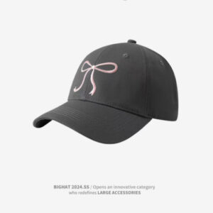Bow baseball cap—grey