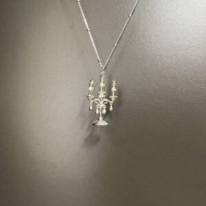 Wholesale Vintage Ancient Silver candlestick Necklace silver Candlestick Long sweater chain Couple necklace