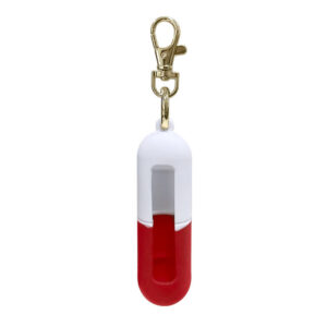 Protective case/capsule white and red + metal buckle