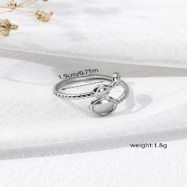 Wholesale 304 Stainless Steel 18K Gold Plated Casual Simple Style Geometric Open Rings