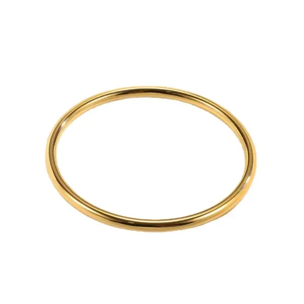 Wholesale PVD Coated 18K Gold Plated Real Gold Plated Solid Color Titanium Steel Casual Simple Style Waterproof Non Tarnish 304 Stainless Steel Bangle