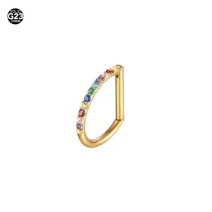 Gold Color Half Diamond / 1.2*8mm