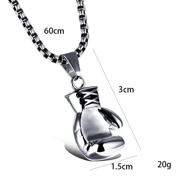 Wholesale Cross-border supply retro fitness boxing gloves stainless steel titanium steel necklace sports domineering fashion punk pendant