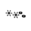 Wholesale PVD Coated 18K Gold Real Gold Plated Snowflake 304 Stainless Steel Simple Style Waterproof Non Tarnish Ear Studs