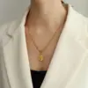Wholesale PVD Coated Real Gold Plated 18K Gold Geometric 304 Stainless Steel Fashion Waterproof Non Tarnish 304 Stainless Steel Necklace