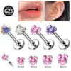 Wholesale Modern Style Sweet Titanium Alloy Heart-shaped Earrings And Lip-shaped Brooch Four-prong Zircon Fashion Jewelry Suitable For Men And Women
