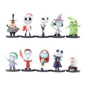 oly-0a6ef835085ac5b0598e667e1d355275 Wholesale 10 Glowing Night Jack Skellington Figures, Car Ornaments, Bobblehead Doll Models to Play with