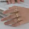 Wholesale PVD Coated Real Gold Plated 14K Gold Geometric 304 Stainless Steel Fashion Waterproof Non Tarnish
