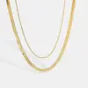 Wholesale Jewelry Fashion Geometric 304 Stainless Steel 18K Gold Plated Plating Stainless Steel Necklaces