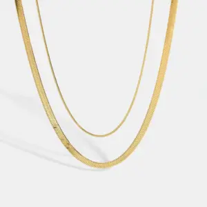 Wholesale Jewelry Fashion Geometric 304 Stainless Steel 18K Gold Plated Plating Stainless Steel Necklaces