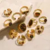 Wholesale 304 Stainless Steel Cross PVD Coated Real Gold Plated Elegant Romantic Waterproof Non Tarnish Twisted Rope Chain Rings Drop Earrings Necklace