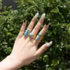 Wholesale PVD Coated 18K Gold Plated Oval Stainless Steel Vintage Style Bridal French Style Open Rings