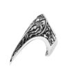 Wholesale personalized vintage jewelry steel carved armor ring