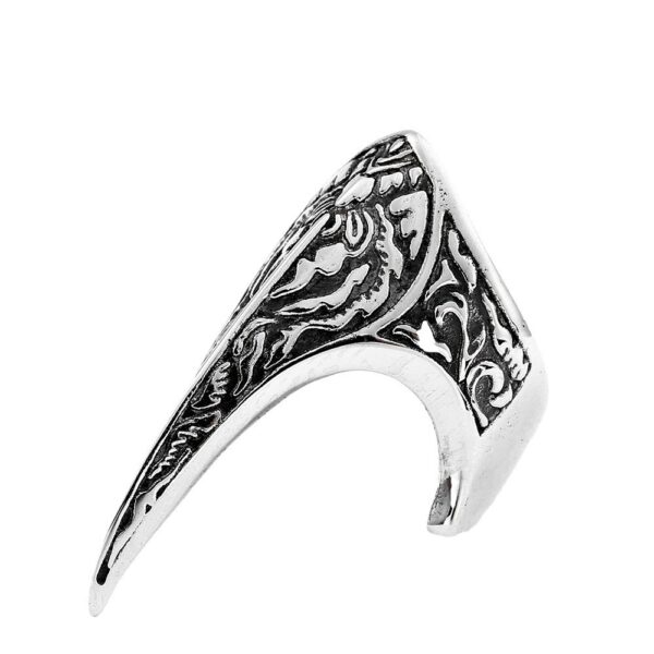 Wholesale personalized vintage jewelry steel carved armor ring