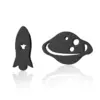 Wholesale PVD Coated 18K Gold Real Gold Plated Spacecraft Planet 304 Stainless Steel Fashion Waterproof Non Tarnish Ear Studs