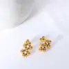 Wholesale PVD Coated Real Gold Plated 18K Gold Printing 304 Stainless Steel Simple Style Waterproof Non Tarnish